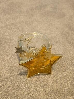 Gold Stained Glass And Metal Star Candle Holder